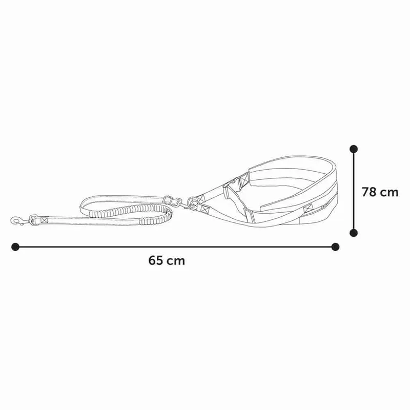 Laisse Pour Chien F Canicross de Flamingo en Noir – photo produit 4 sur 4
