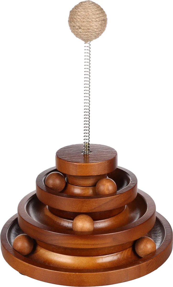 Cattivo - Speelgoed Katten - Ps Ballenbaan Cattivo Hout Dia. 21,5cm - 1st - 138798 - 1st by Flamingo in Brown – product photo