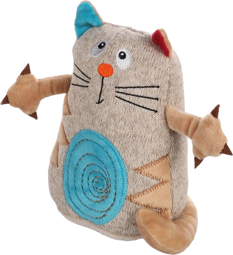 Catza - Speelgoed Katten - Ps Catza Poes 21x10x20cm - 1st - 136876 - 1st de Flamingo en Beige – photo produit