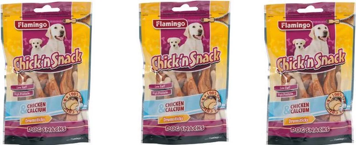 chick'n snack calcium bone 3 x 85gr by Flamingo – product photo
