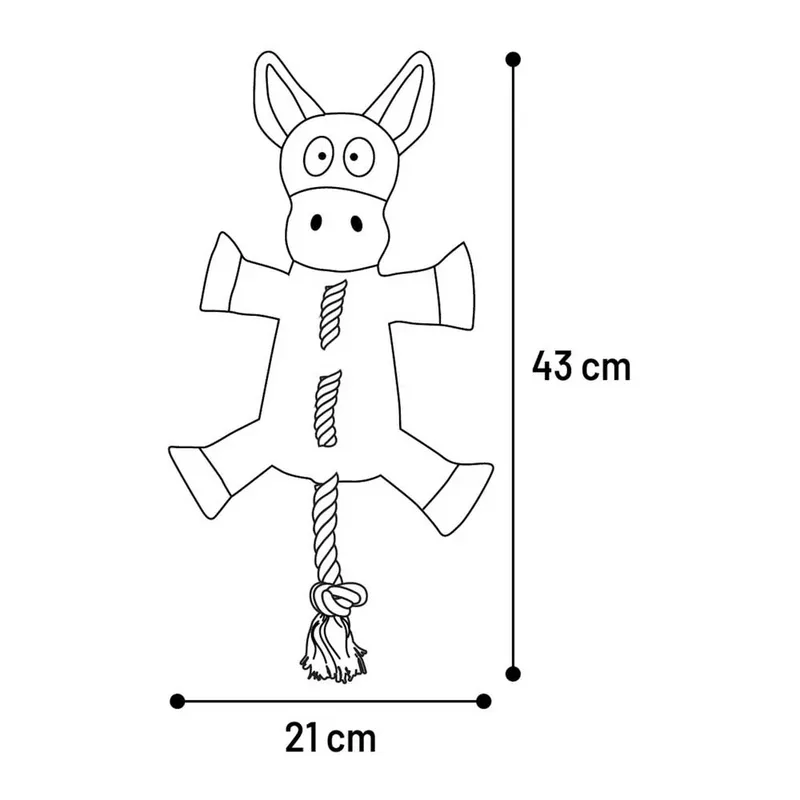 Chordo Donkey Hondenspeeltje från Flamingo – produktbild 3 av 3
