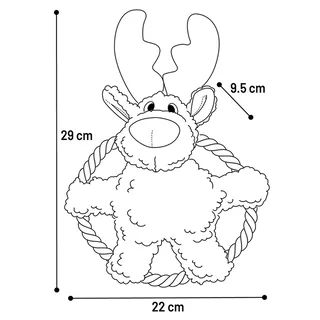 Christmas Krola Reindeer Rope Hondenspeeltje von Flamingo – Produktfoto 3 von 3