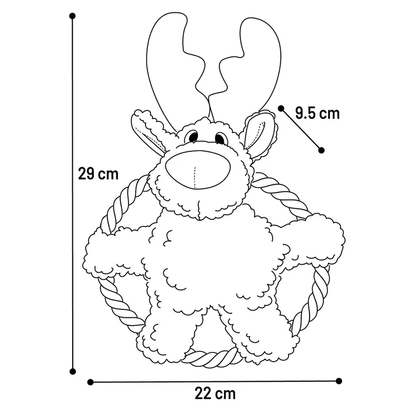 Christmas Krola Reindeer Rope Hondenspeeltje von Flamingo – Produktfoto 3 von 3