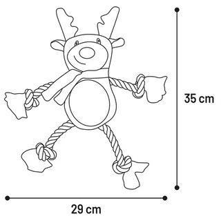 Christmas Vicente Reindeer Hondenspeeltje de Flamingo – photo produit 3 sur 3