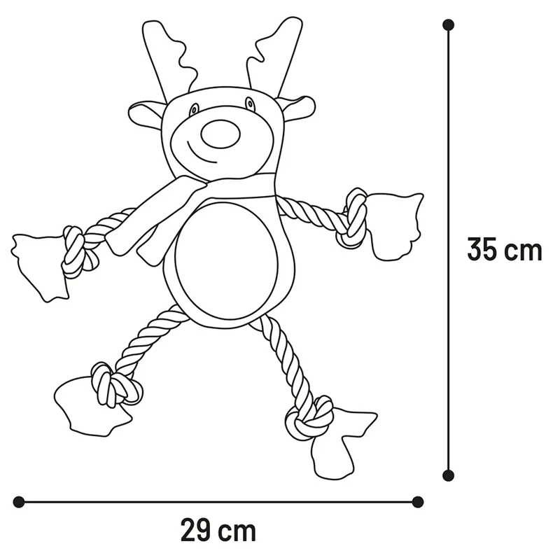 Christmas Vicente Reindeer Hondenspeeltje de Flamingo – photo produit 3 sur 3