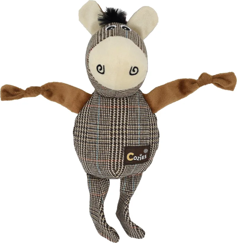 Cozies - Speelgoed Honden - Hs Cozies Pluche Ezel Met Geknoopte Arm 33cm - 1st - 129960 - 1st de Flamingo en Marron – photo produit