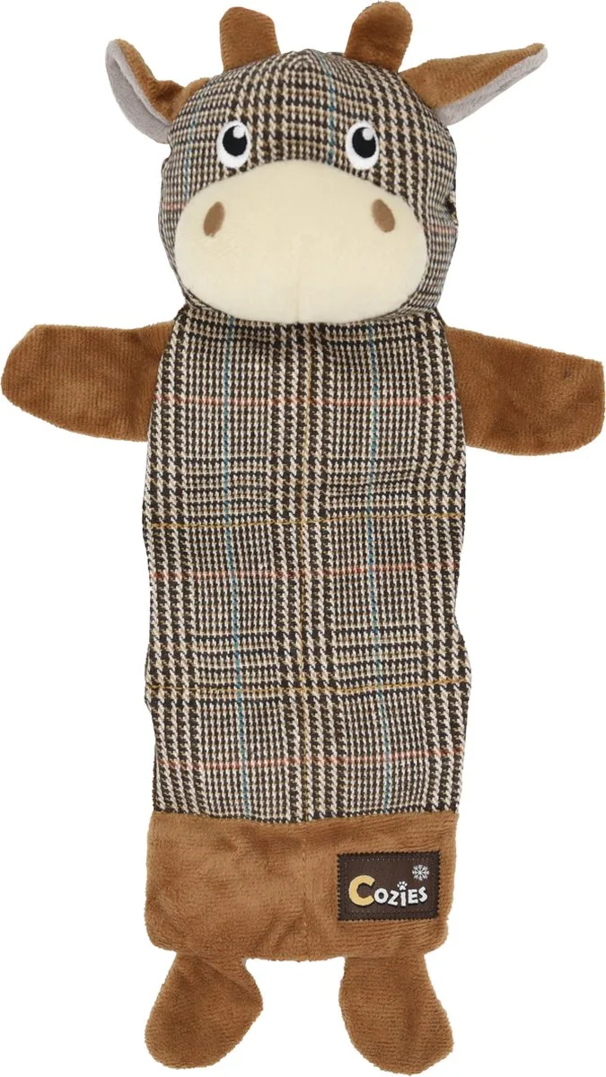 Cozies - Speelgoed Honden - Hs Cozies Pluche Koe Met Multi Squeakers 40cm - 1st - 129957 - 1st by Flamingo in Brown – product photo