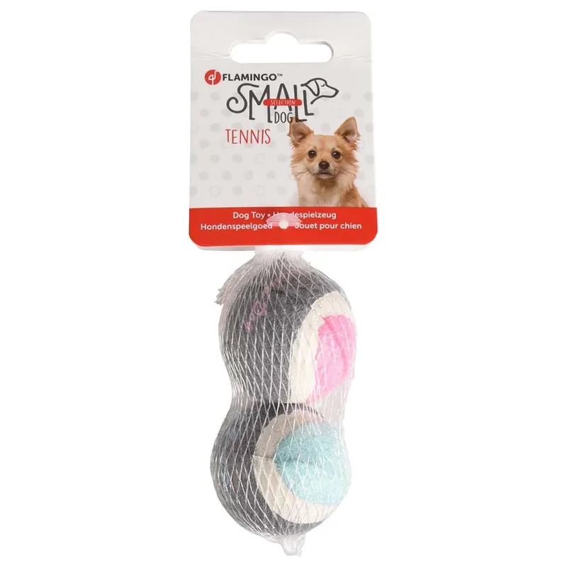 Cub Hifa - Speelgoed Honden - Hs Small Dog Cub Tennisbal Hifa Roze/groen 4,5cm - 2st - 128125 - 2st by Flamingo in Multicolour – product photo 4 of 5
