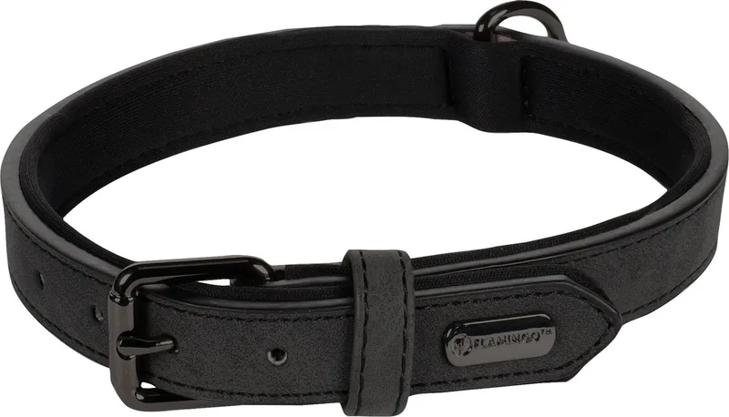 Delu Met Neopreen - Halsband Honden - Halsband Delu M 36-44cm 20mm - 1st - 123428 - 1st von Flamingo in Schwarz – Produktfoto