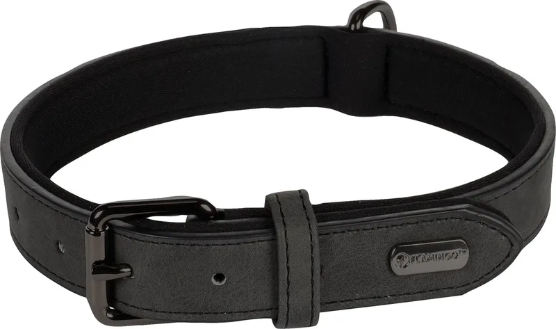 Delu Met Neopreen - Halsband Honden - Halsband Delu M/l 38-48cm 25mm - 1st - 123425 - 1st de Flamingo en Noir – photo produit