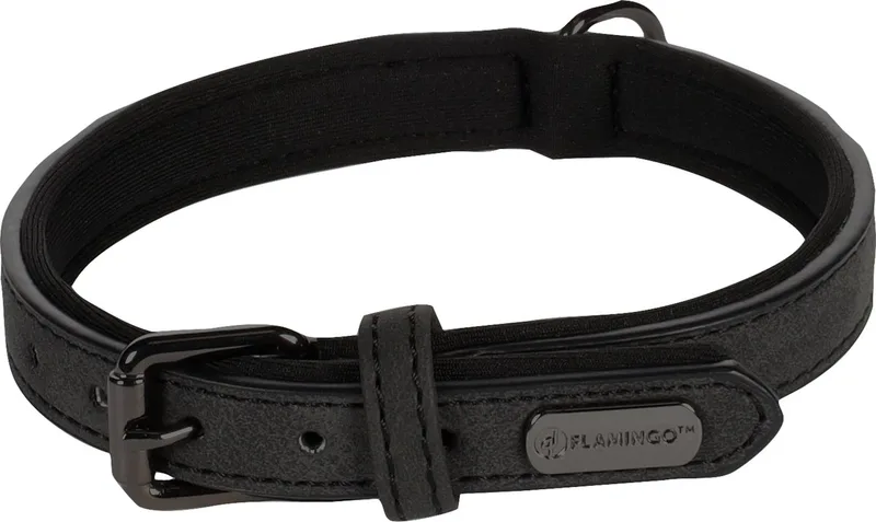 Delu Met Neopreen - Halsband Honden - Halsband Delu S 29-35cm 15mm - 1st - 123434 - 1st de Flamingo en Noir – photo produit