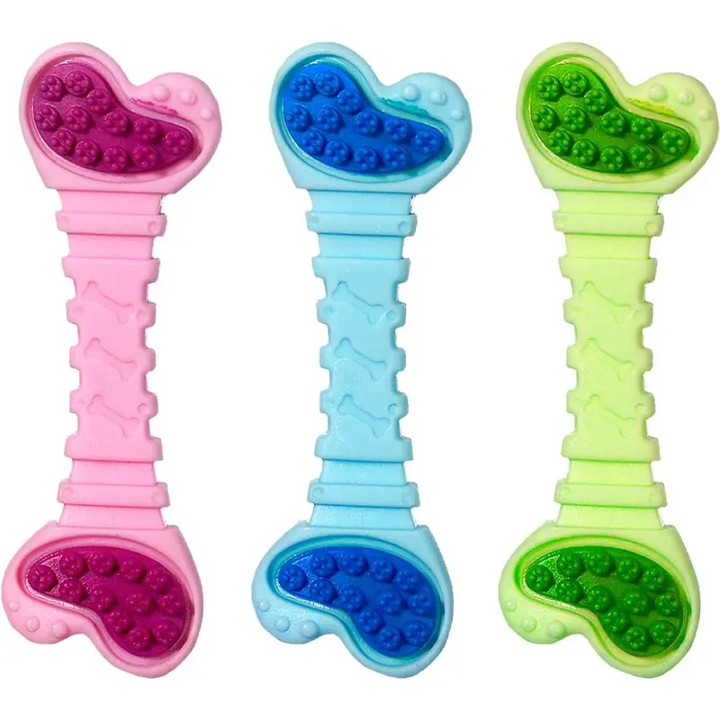 Dental Puppy Bone Hondenspeeltje Geassorteerd de Flamingo – photo produit