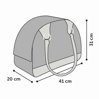 Draagtas hond – Draagtas kat – Flamingo Chloe 1 – 41 x 20 x 31 cm – kunstleder – ventilatiegaas – uitneembare bodem – voetjes – veiligheidsriem – reistas hond & reistas kat by Flamingo in Brown – product photo 5 of 5
