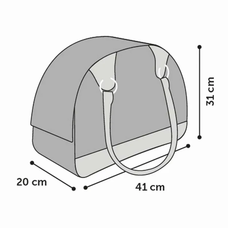 Draagtas hond – Draagtas kat – Flamingo Chloe 1 – 41 x 20 x 31 cm – kunstleder – ventilatiegaas – uitneembare bodem – voetjes – veiligheidsriem – reistas hond & reistas kat by Flamingo in Brown – product photo 5 of 5