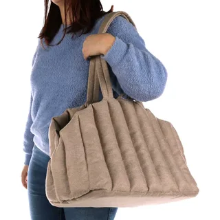 Draagtas hond – Draagtas kat – Flamingo Gladys – 58 x 32 x 34 cm – ruime bodem – uitneembare bodem – afneembare hoes – veiligheidsriem – reistas hond & reistas kat von Flamingo in Beige – Produktfoto 2 von 4