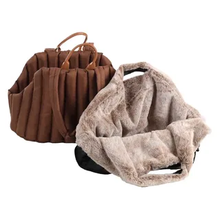 Draagtas hond – Draagtas kat – Flamingo Tuke – 49 x 30 x 32 cm – binnenhoes wasbaar 30°C – afwasbaar – veiligheidsriem – draagriemen – reistas hond & reistas kat fra Flamingo i Brun – produktbillede 4 af 5