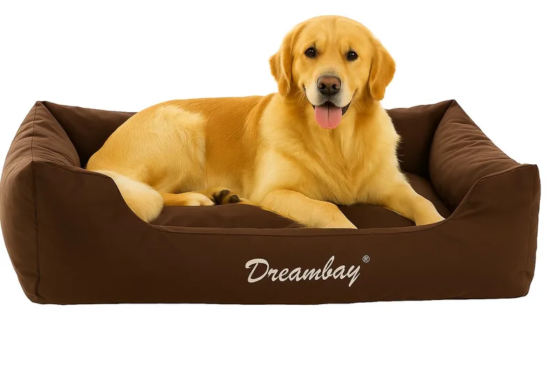 Dreambay® - Mand Honden - Bed Dreambay 120x95x28 Cm - 1st - 123962 - 1st de Flamingo en Marron – photo produit