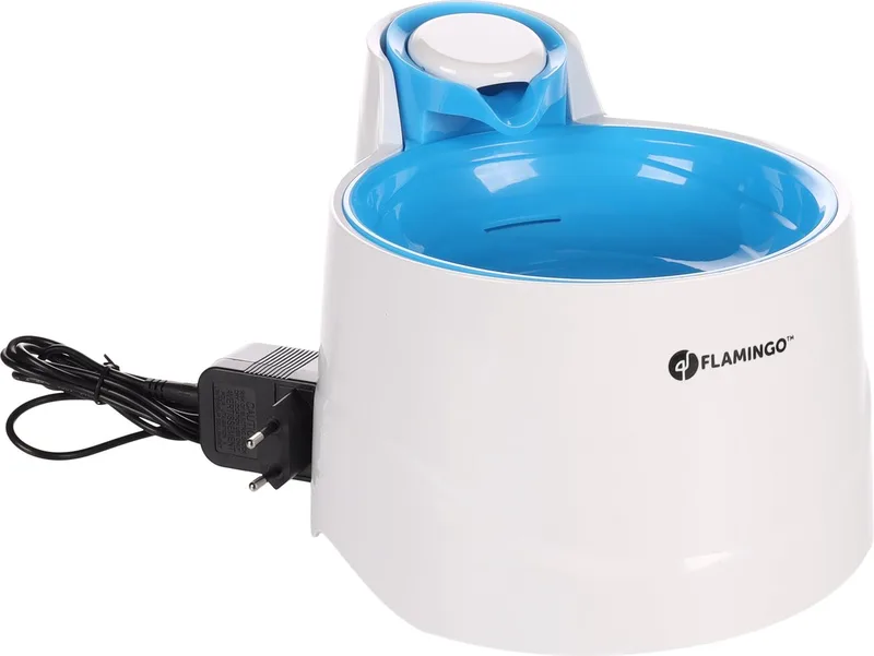 drinkfontein Bellagio voor Katten – 2L – Drinkfontein kat - Water fontein kat - Waterdispenser - katten fontein – Anti-Slip by Flamingo in Blue – product photo
