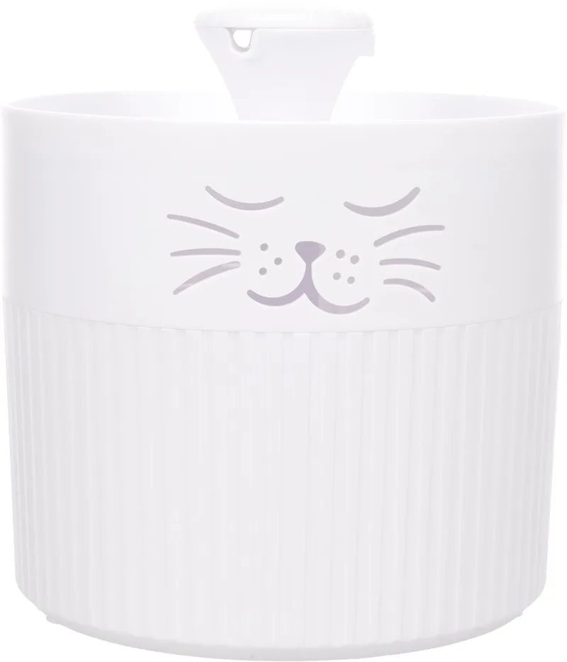 Drinkfontein kat – hond – 2L – Rond – Met koolstoffilter – Stille pomp – Lichtindicator – 18x20x18,5 cm – Flamingo Mali by Flamingo in White – product photo