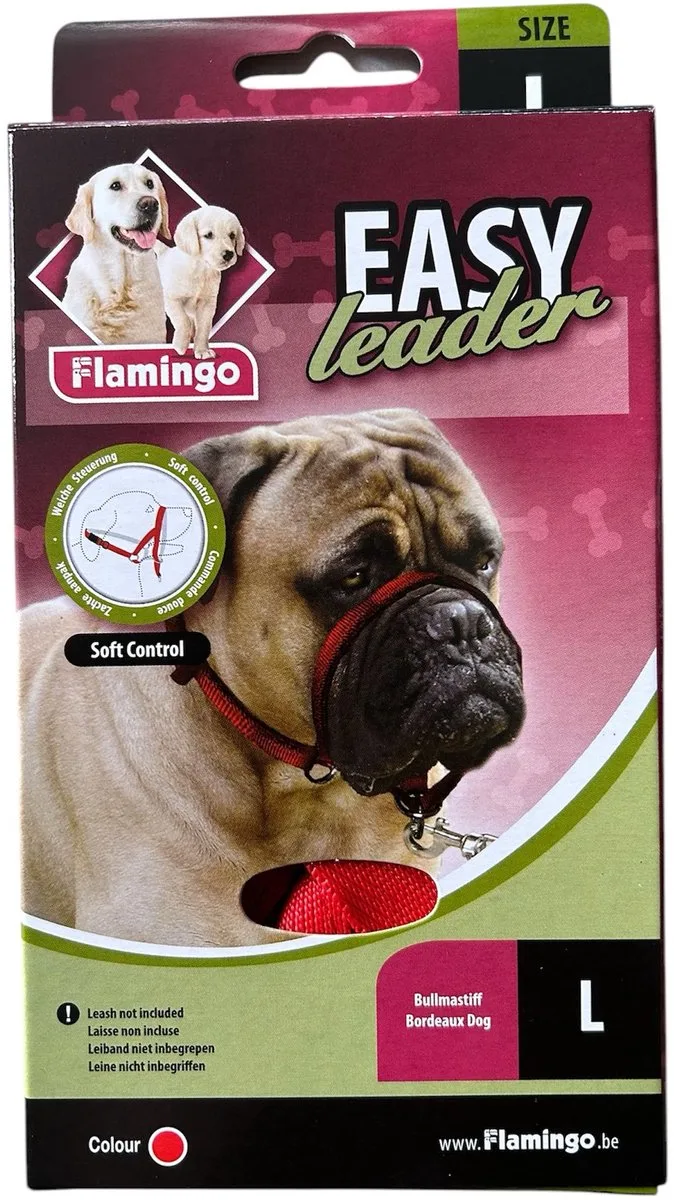 Easy Leader Halsband Hond Maat L by Flamingo in Red – product photo