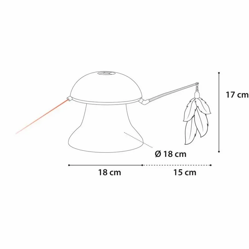 Jouet Pour Chat Laser Willard de Flamingo en Blanc – photo produit 4 sur 4