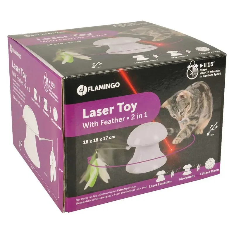 Jouet Pour Chat Laser Willard de Flamingo en Blanc – photo produit 2 sur 4