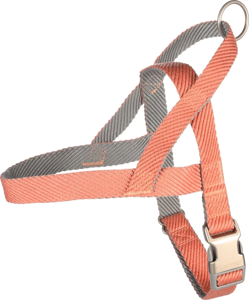 Elly Noors - Harnas Honden - Noors Harnas Elly Zalmroze L 62-75cm 25mm - 1st - 132327 - 1st de Flamingo en Rose – photo produit