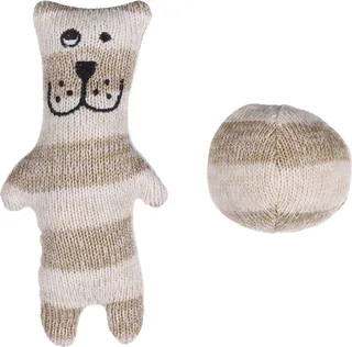 Faci - Speelgoed Katten - Ps Faci Hond Gestreept + Bal - 1st - 137815 - 1st by Flamingo in Brown – product photo 1 of 3