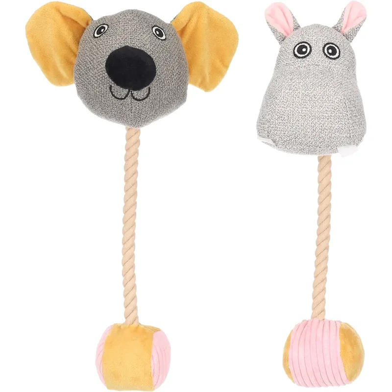 Felsy Mouse/hippopotamus Rope Hondenspeeltje Geassorteerd by Flamingo – product photo