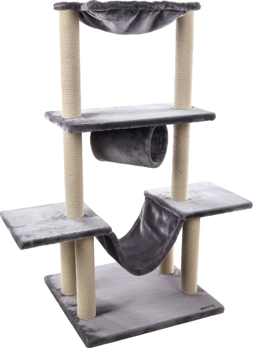 FLAMINGO-Kattenkrabpaal-Hamza-60x57x122-cm-grijs von Flamingo in Grau – Produktfoto