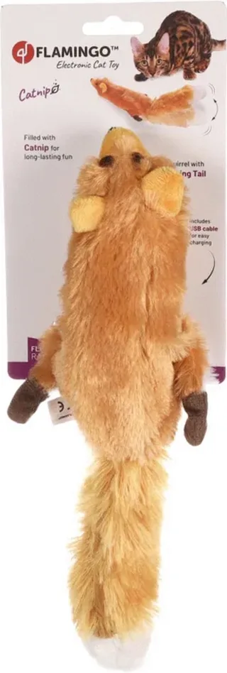 Flapso Bewegende Eekhoorn - Kattenspeelgoed - 35x14 cm by Flamingo in Brown – product photo 1 of 4