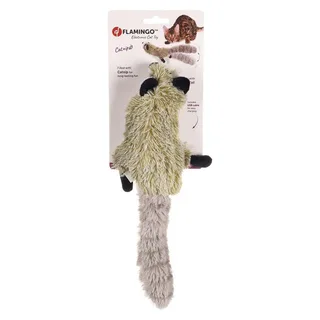 Flapso Bewegende Wasbeer - Kattenspeelgoed - 36x15 cm von Flamingo in Grau – Produktfoto 3 von 4