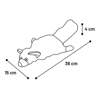 Flapso Bewegende Wasbeer - Kattenspeelgoed - 36x15 cm von Flamingo in Grau – Produktfoto 4 von 4