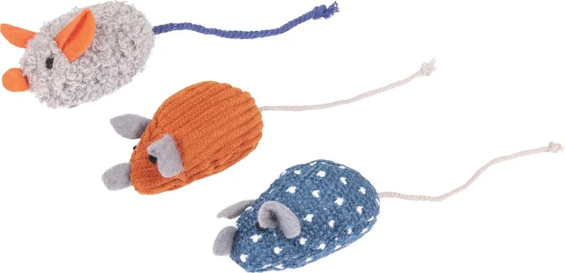 Floera - Speelgoed Katten - Ps Floera Muis Blauw S 16cm - 3st - 131111 - 3st fra Flamingo i Flerfarvet – produktbillede