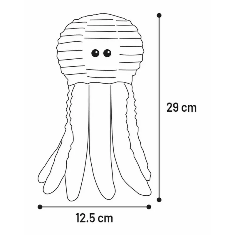 Flufa Octopus Hondenspeeltje van Flamingo – productfoto 3 van 3