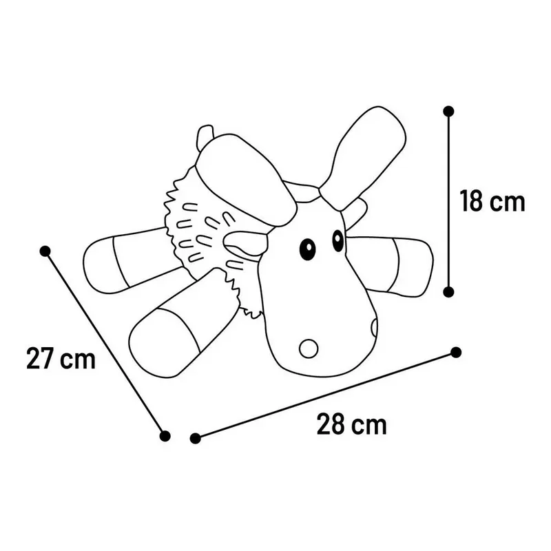 Flufa Reindeer Hondenspeeltje by Flamingo – product photo 3 of 3
