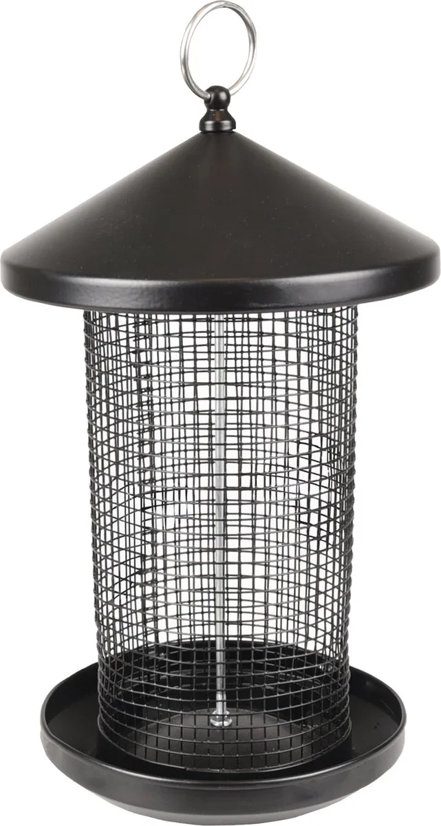 Frode - Voedersilo Vogel - Voedersilo Noten Frode Metaal 19x19x31cm - 1st - 130429 - 1st by Flamingo in Black – product photo