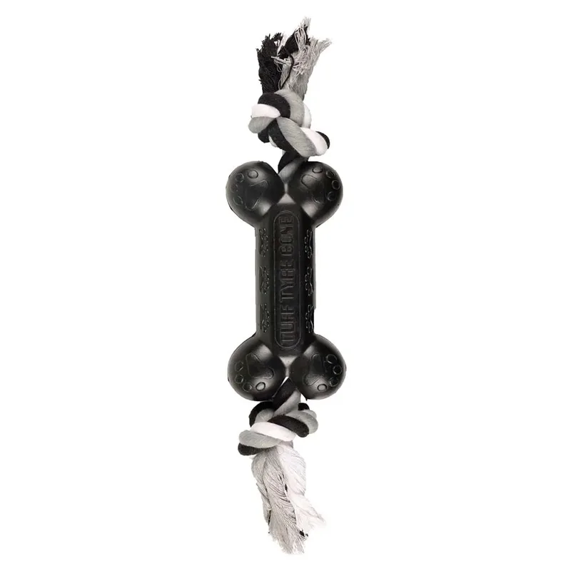 Gladiator Rubber Dumbbell & Rope Hondenspeeltje von Flamingo – Produktfoto 1 von 3