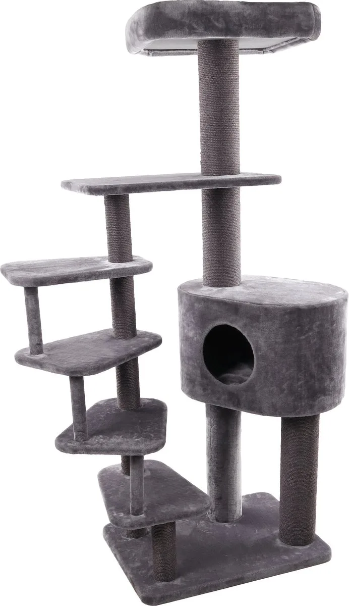 Goro - Krabpaal Katten - Krabpaal Goro 122x69,5x198cm - 1st - 134360 - 1st de Flamingo en Gris – photo produit