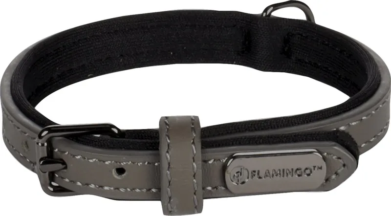 Halsband Binti Grijs - Grijs - 21 - 26 cm x 10 mm de Flamingo en Gris – photo produit