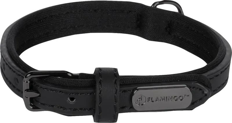 Halsband Binti Zwart - Zwart - 21 - 26 cm x 10 mm fra Flamingo i Sort – produktbillede
