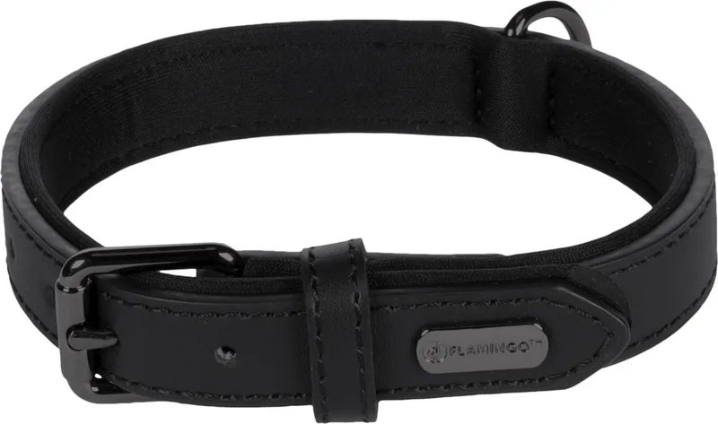 Halsband Binti Zwart - Zwart - 31 - 39 cm x 20 mm de Flamingo en Noir – photo produit