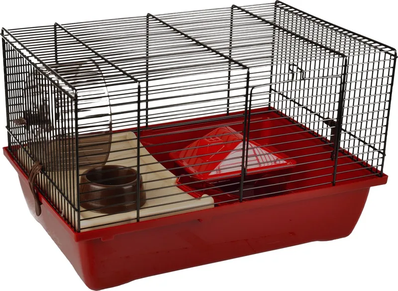 hamsterkooi Enzo 1 - 41,5 x 28,5 x 25,5 cm by Flamingo in Red – product photo