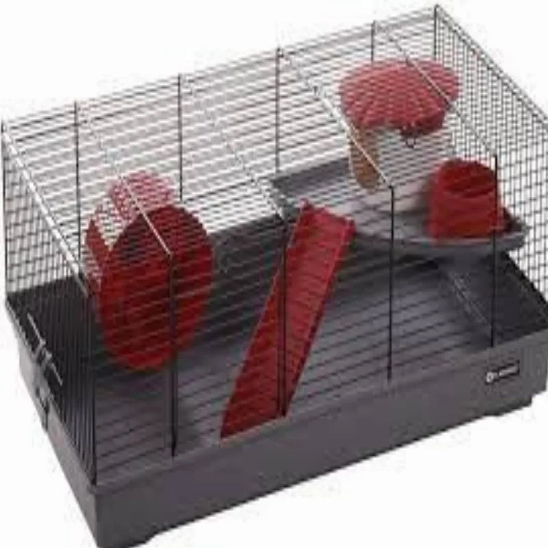 Kleintierkäfig Hamsterkäfig Jing schwarz/grau von Flamingo in Schwarz – Produktfoto
