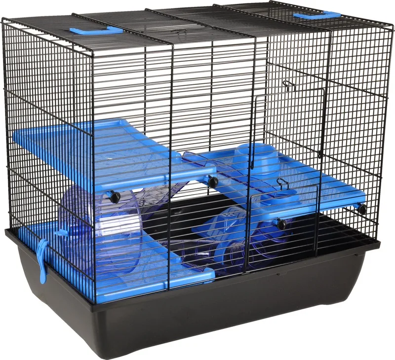 Hamsterkooi Juna - 50 x 33 x 45.5 cm fra Flamingo i Blå – produktbillede