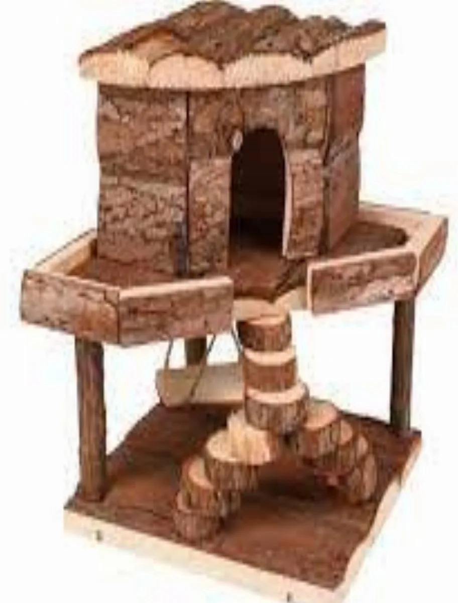 Hansy - Knaagdierhuis Knaagdier - Huisje Hansy Hout 20x20x20cm - 1st - 130292 - 1st van Flamingo in Bruin – productfoto