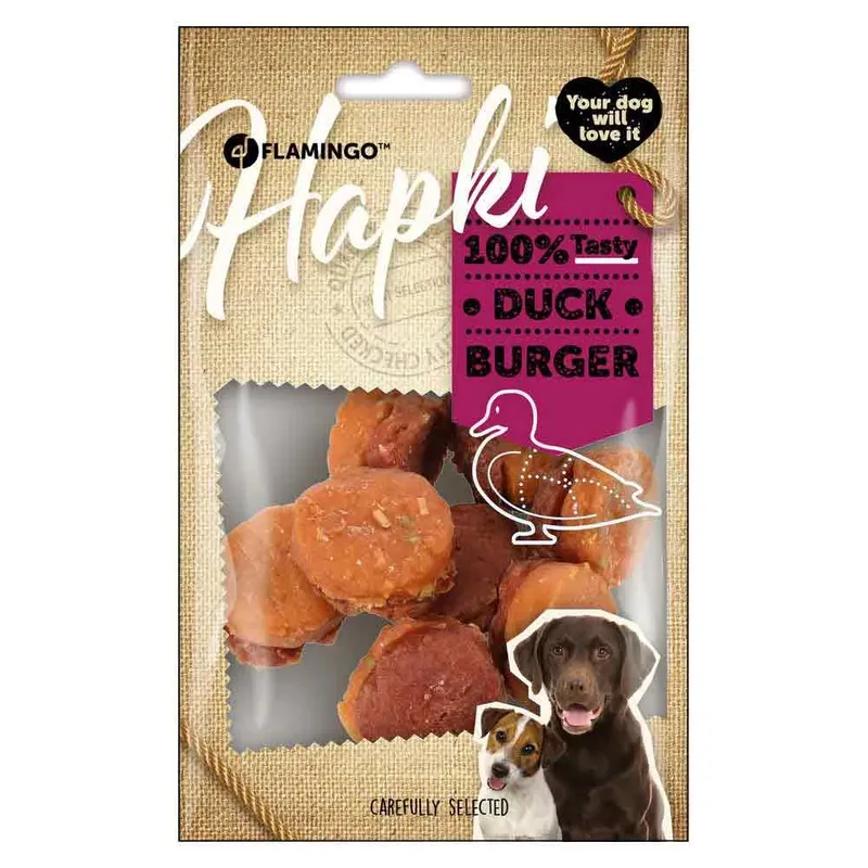 Hapki-eend Hamburger Hond Snack 85g de Flamingo – photo produit 3 sur 3