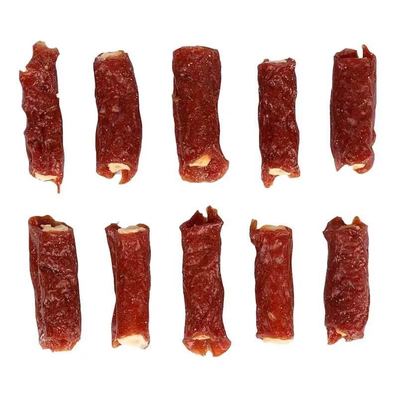 Hapki Eend & Rijstrollen Hondensnack 85g fra Flamingo – produktbillede