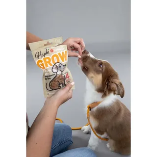 hapki -growth -puppysnack - hondensnack - chicken cubes - geen toegevoegde suiker 85 gr de Flamingo – photo produit 4 sur 4