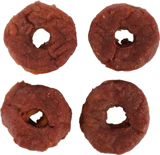 hapki hondensnack donut met eend 4 st samen 95 gr 100%tasty von Flamingo – Produktfoto 1 von 3